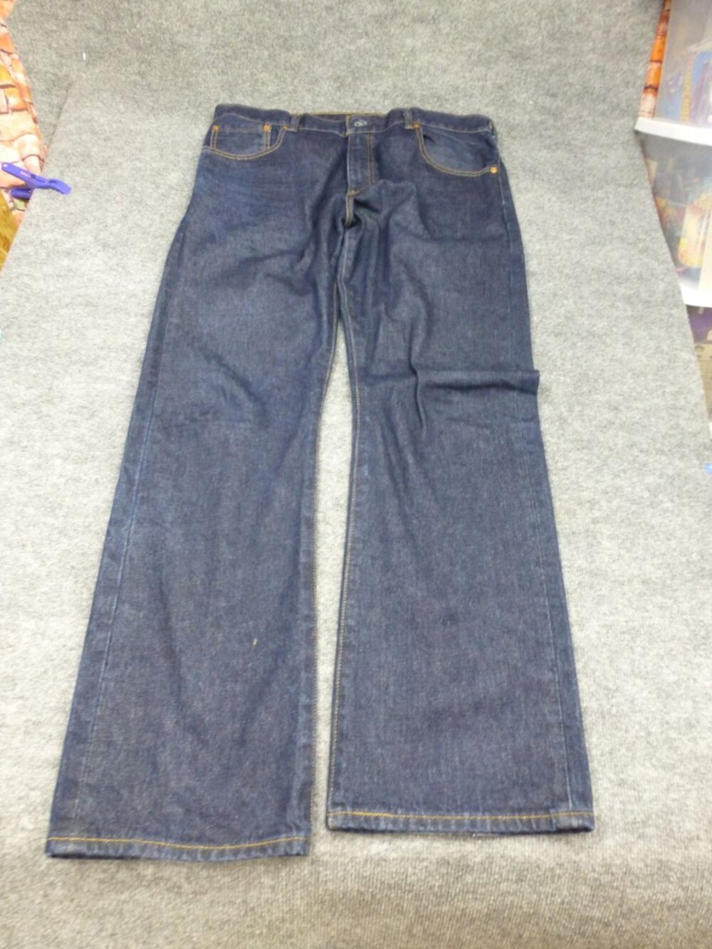 Levis 517 Mens Straight-Leg Denim Jeans‎ W38 L32 Dark Wash Cotton Made In Mexico